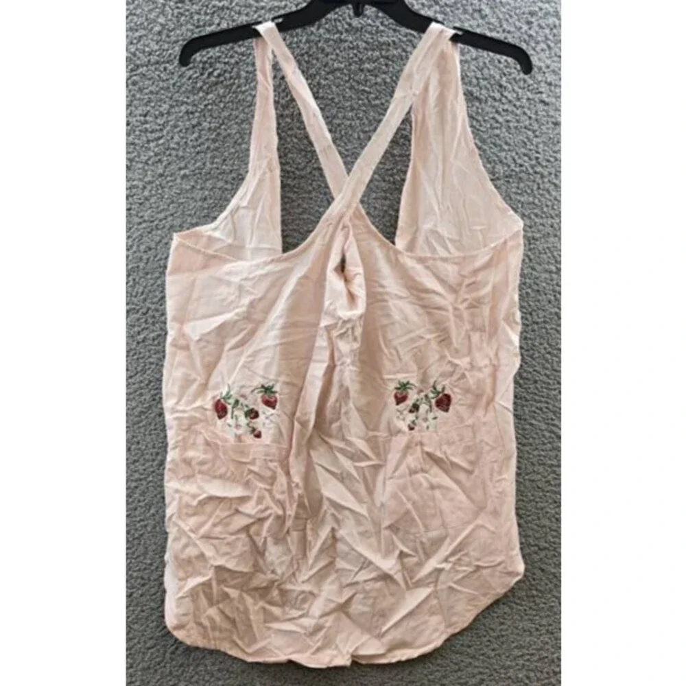 Macy's Flower Show Cross Back Strawberries Cotton Apron Unisex 59cm x 94cm Pink